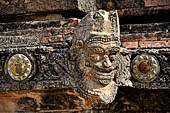 Bagan Myanmar. Sulamani temple. Makara, ogres and other stucco ornaments. 